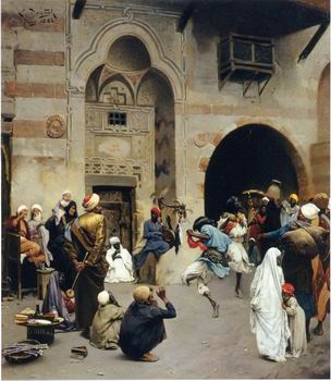 Arab or Arabic people and life. Orientalism oil paintings  406